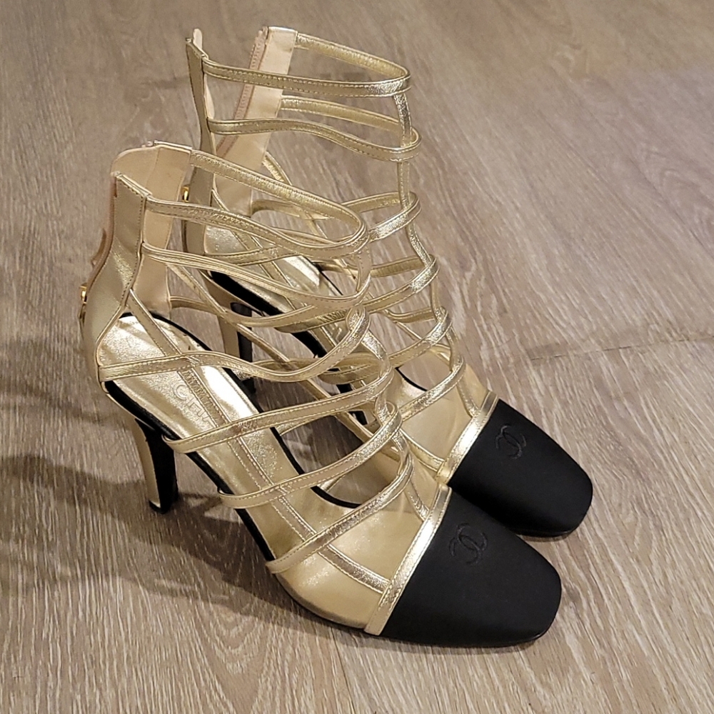 Chanel caged heels